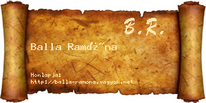 Balla Ramóna névjegykártya
