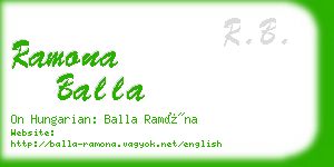 ramona balla business card